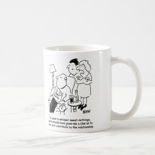 Han brukade viska "söta ingenting" kaffemugg (Höger)