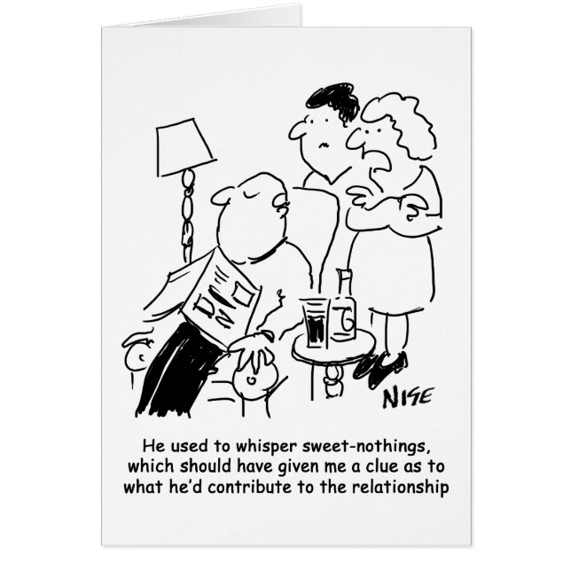 Han brukade viska "söta noting". hälsningskort (Framsidan)