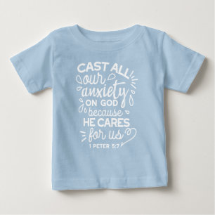 Han bryr sig om dig – Uppmuntrande kristet citat T Shirt
