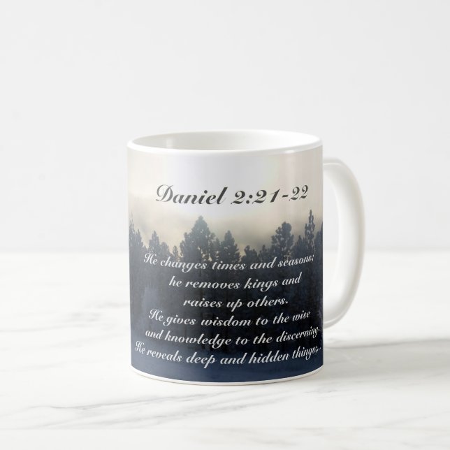 Han byter tid och årstider, Daniel 2:21 Bible Kaffemugg (Framsida höger)