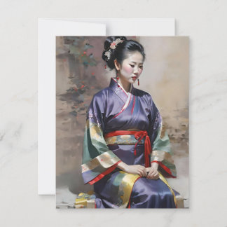 Han Chinese Woman Porträtt E Julkort