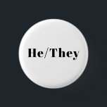 Han, de föredrog Pronouns Lgbtq Lgbt Pride Knapp<br><div class="desc">Han,  de föredrog Pronouns Lgbtq Lgbt-Pride knapp,  stift. Svartvit.</div>