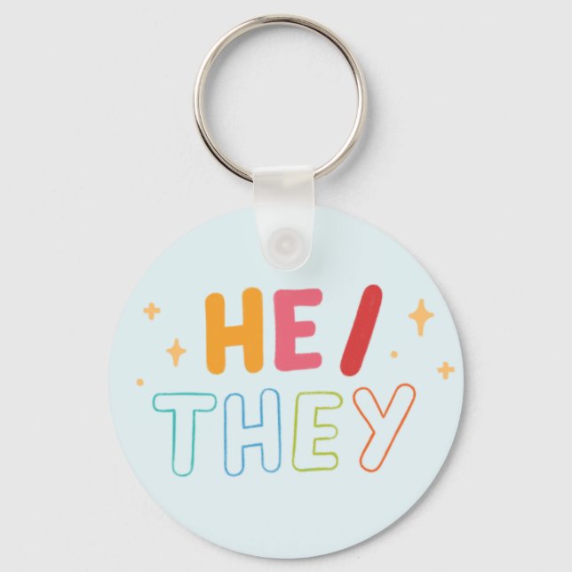 Han/De Keychain Nyckelring (Framsida)