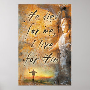 HAN DÖDADE FÖR MIG - Jesus Kristus Religiösa Poste Poster