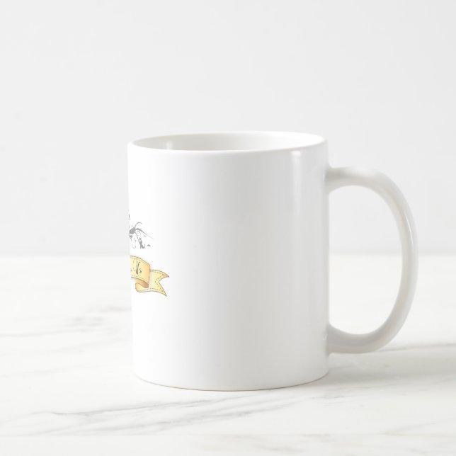 Han dog för oss Blommigt Kor Kaffemugg (Höger)