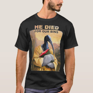 Han dog för vår tunna t shirt