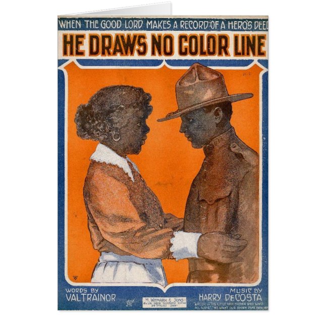 Han drar ingen färg fodrar hälsningskort (Framsidan)