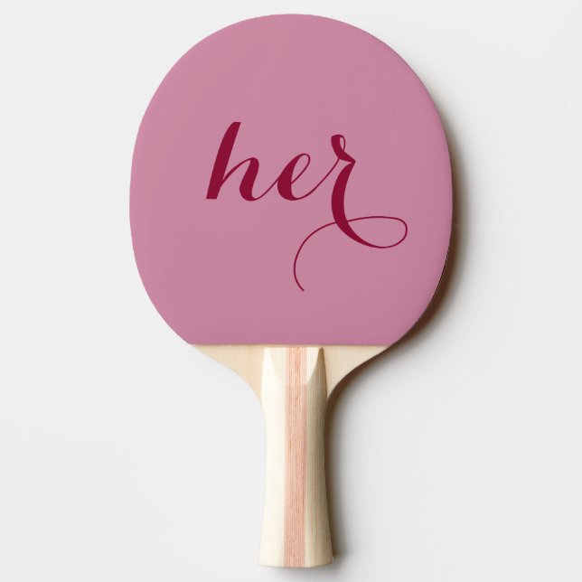 Han eller hennes spel Bride Groom Ping Pong Paddle Pingisracket (Baksidan)