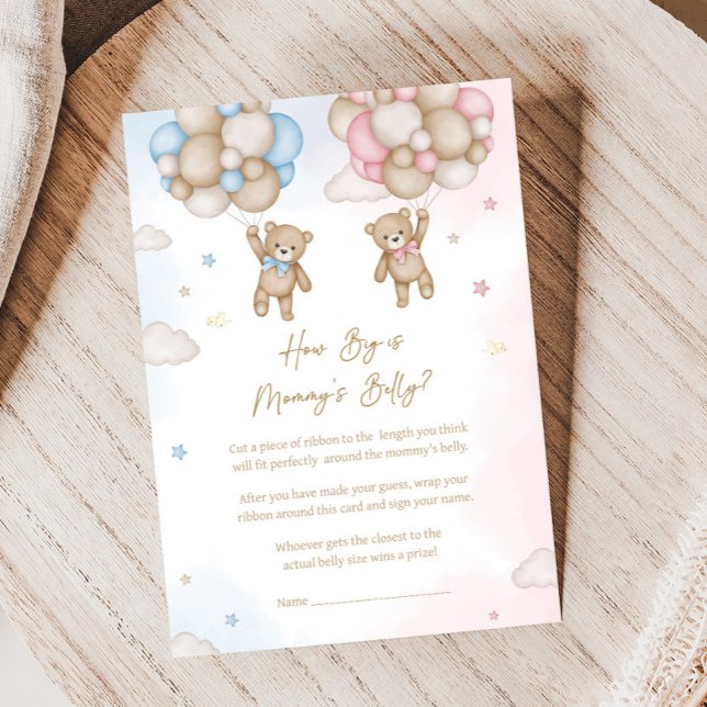 Han eller Hon Björn Köns Avslöjande Hur Stor Match (Bear Balloon He or She Gender Reveal Game)