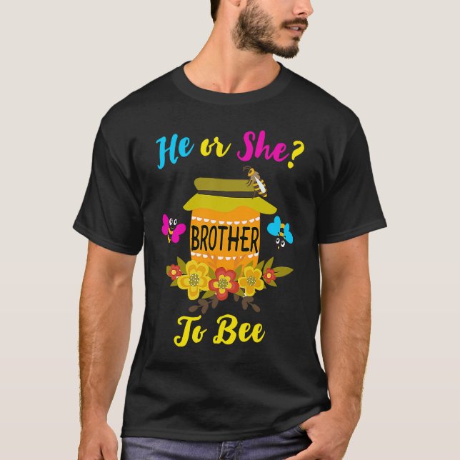 Han eller hon broder till Bee Manar Gender visar v T Shirt (Framsida)