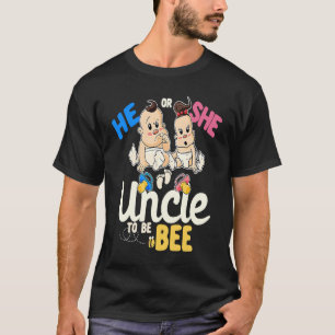 Han eller hon farbror till Bee Gender Reveal Oncle T Shirt