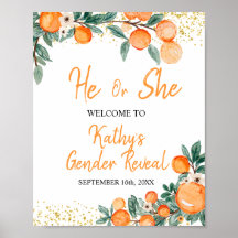 Han eller hon Gender Reveal Orange Little Cutie