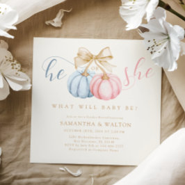 Han eller hon Gender Reveal Party-inbjudan Inbjudningar