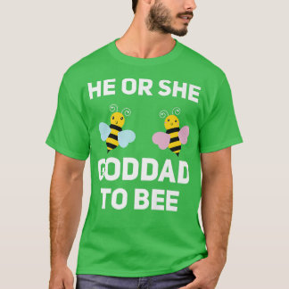 Han eller hon Goddad att matcha Baby Gender Revea T Shirt