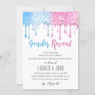 Han eller hon har bjudit in Gender Reveal Inbjudningar
