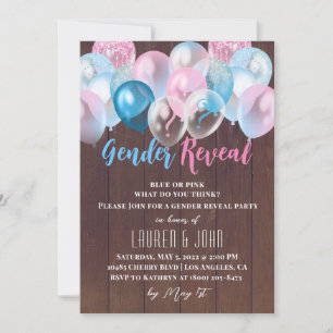 Han eller hon har bjudit in Gender Reveal Inbjudningar