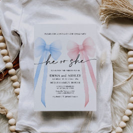 Han eller hon har bjudit in Gender Reveal Inbjudningar