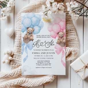 Han eller hon har inbjudningar, Gender Reveal Inbjudningar