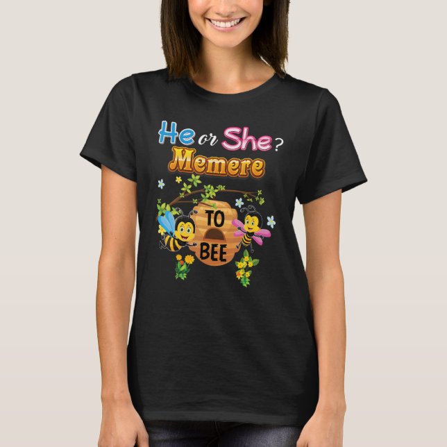 Han eller hon kommer att vara Gender Reveal Baby M T Shirt (Framsida)