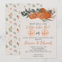 Han eller hon Little Cutie Citrus Orange Gender Re