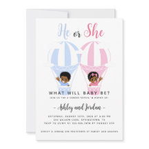 Han eller hon Luftballonger Gender Reveal bjudan
