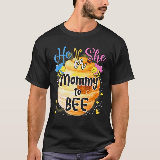 Han eller hon Mammor att vara Gender för att visa  T Shirt (Framsida)