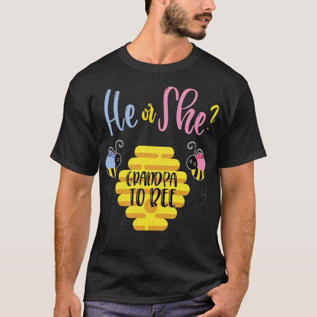 Han eller hon morfar till Bee humor T Shirt (Framsida)