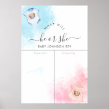 Han eller hon Nallar Gender Reveal Sign