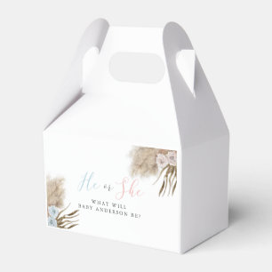 Han eller hon Pampas Grass Gender Reveal Party Presentaskar
