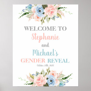 Han eller hon visar välkommen Gender Poster