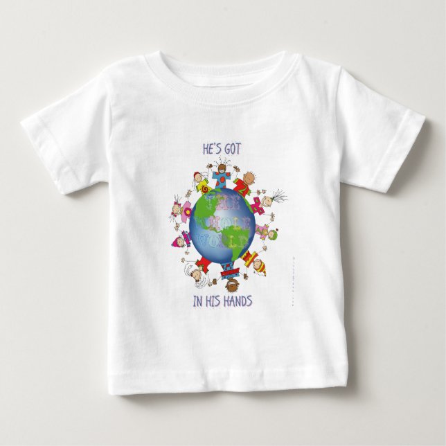 Han fick den hela världen i hans händer tee shirt (Framsida)