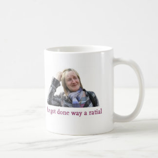 Han fick gjord långt ett ratial kaffemugg