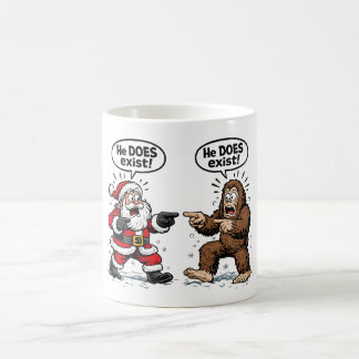 Han finns faktiskt! Tomte & Bigfoot Kaffemugg