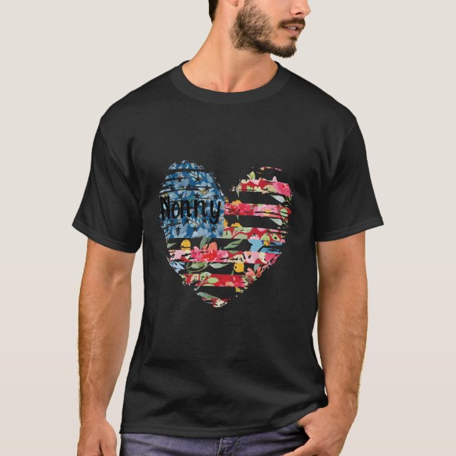 Han Flower Flagga Nonny T Shirt (Framsida)