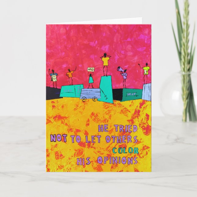 Han försökte att inte låta andra FÄRGA hans Kort (Framsida)