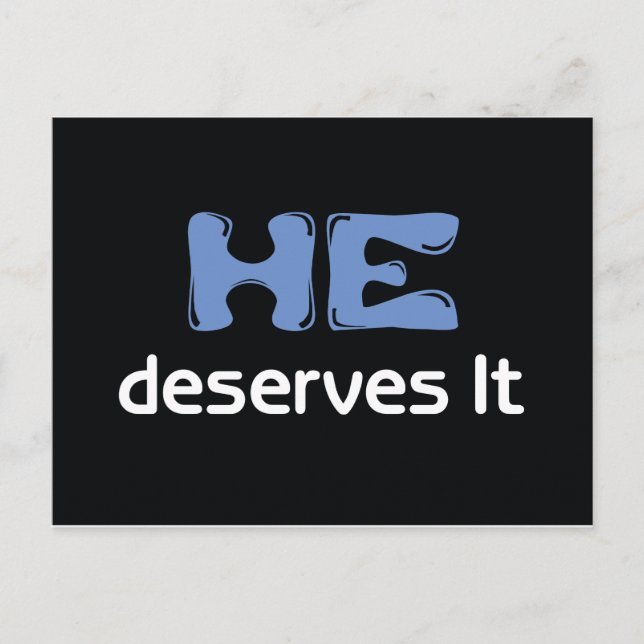 Han förtjänar det vykort (Framsida)