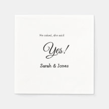 Han frågade henne: ja, förlovning enkel minimal