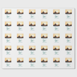 Han frågade henne: ja, foto försedd med blå grönt presentpapper