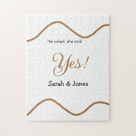 Han frågade hon sa ja förlovning enkel minimal  pussel