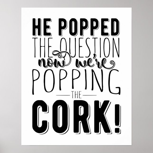 Han friade bröllopsdusch för förlovningar poster (Framsidan)