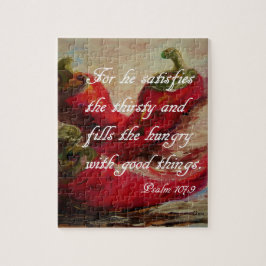 Han fyller det hungrigt pussel