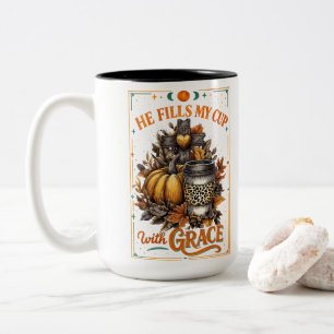 Han fyller min Kopp... Två-Tonad Mugg