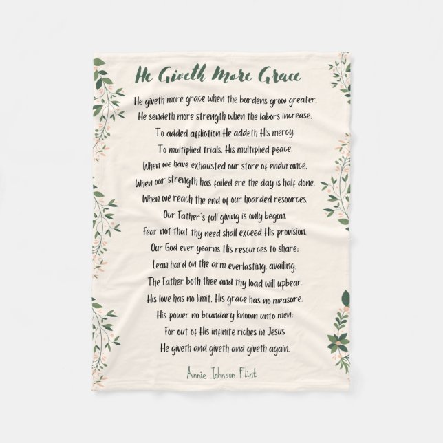 Han gav mer Grace Fleece Blanket (Framsidan)