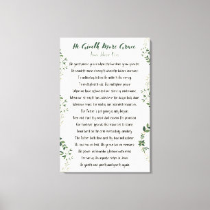 Han gav mer Grace Wrapped Canvas