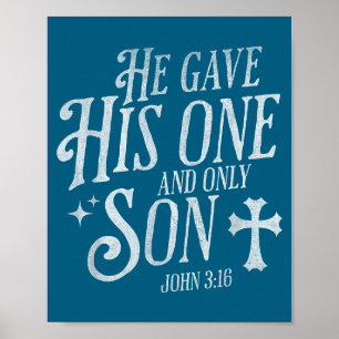 Han Gav Sin Ende Och Ende Son Kristna Kors Jesus Poster