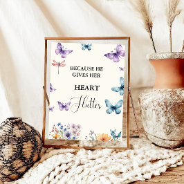 Han ge mig Butterflies Wildblommes Möhippa Poster