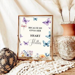 Han ge mig Butterflies Wildblommes Möhippa Poster