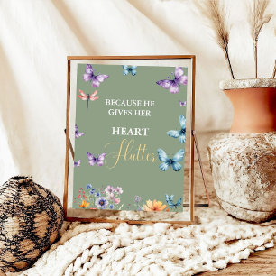 Han ge mig Butterflies Wildblommes Möhippa Poster