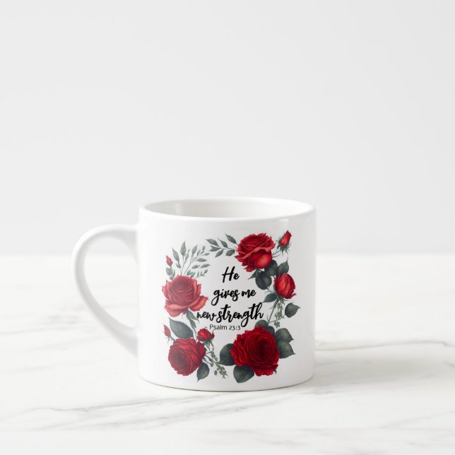Han Ge mig ny styrka Espressomugg (Vänster)