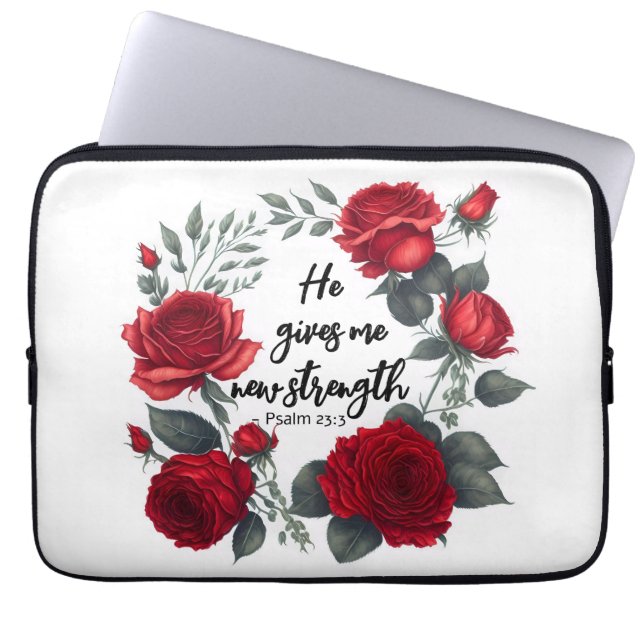 Han Ge mig ny styrka Laptop Fodral (Framsidan)